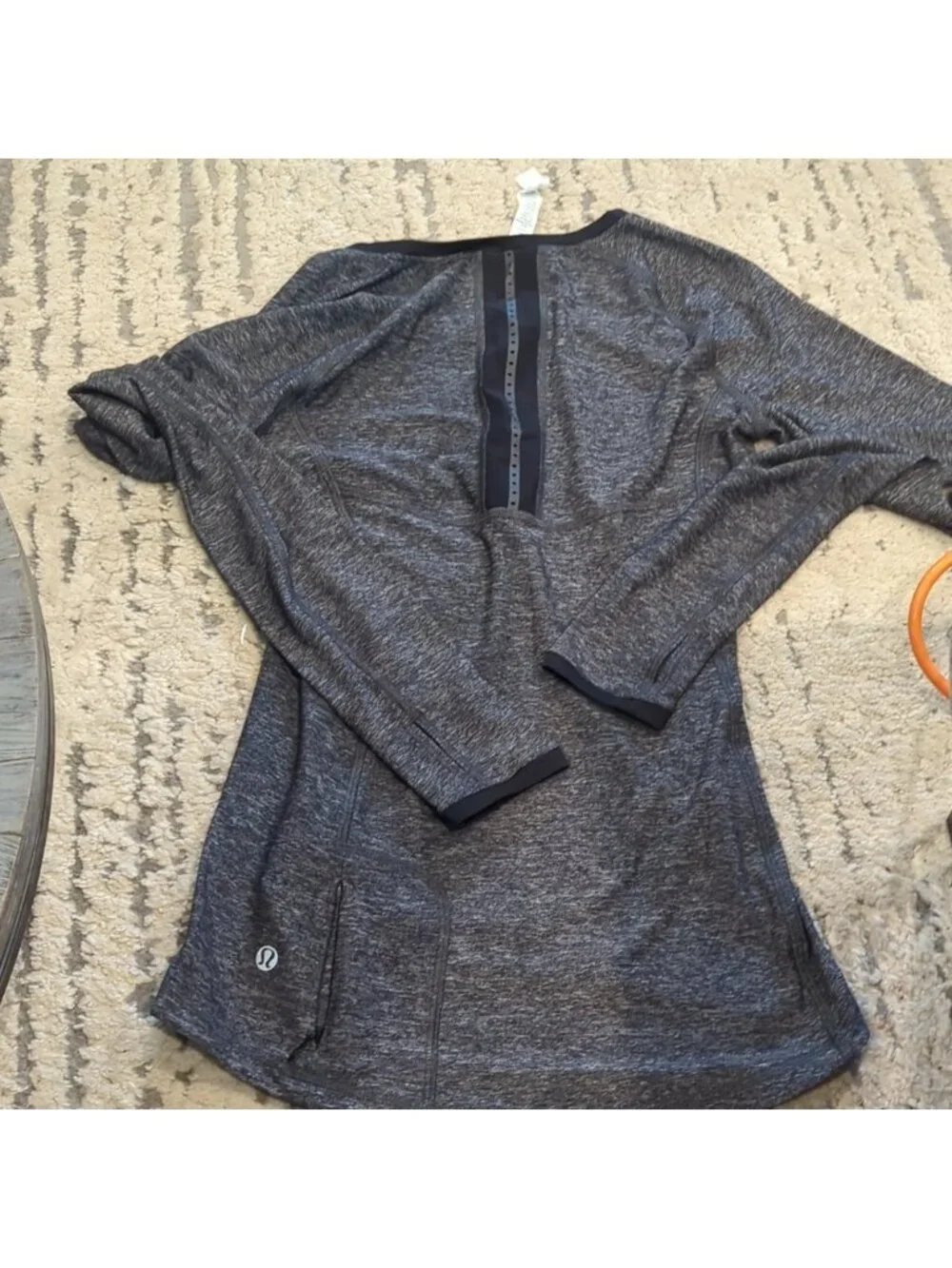 Lululemon Pace Pusher Long Sleeve Heathered Black / Black